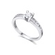 Anillo de oro blanco de 18 Kt con diamantes de 0,49 ct
