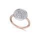 Anillo de oro blanco y rosa de 18 Kt con diamantes de 0,50 ct