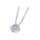 Colgante de oro blanco de 18 Kt con diamantes de 0,10 ct