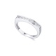 Anillo de oro blanco de 18 Kt con diamantes de 0,50 ct
