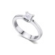 Anillo de oro blanco de 18 Kt con diamantes de 0,22 ct