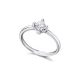 Anillo de oro blanco de 18 Kt con diamante de 0,52 ct