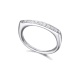 Anillo de oro blanco de 18 Kt con diamantes de 0,44 ct