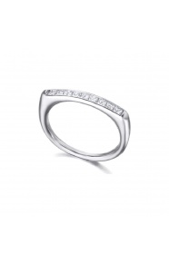 Anillo de oro blanco de 18 Kt con diamantes de 0,44 ct
