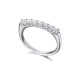 Anillo de oro blanco de 18 Kt con diamantes de 0,40 ct