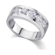 Alianza de oro blanco de 18 Kt con diamantes de 1,50 ct