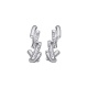 Pendientes de oro blanco de 18 Kt con diamantes de 0,10 ct