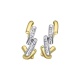 Pendientes de oro blanco y amarillo de 18 Kt con diamantes de 0,10 ct