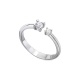 Anillo de oro blanco de 18 Kt con diamantes de 0,08 ct