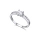 Anillo de oro blanco de 18 Kt con diamantes de 0,48 ct
