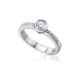 Anillo de oro blanco de 18 Kt con diamantes de 0,44 ct