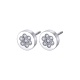 Pendientes de oro blanco de 18 Kt con diamantes de 0,26 ct