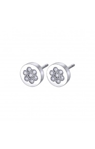 Pendientes de oro blanco de 18 Kt con diamantes de 0,26 ct
