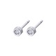 Pendientes de oro blanco de 18 Kt con diamantes de 0,06 ct