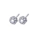 Pendientes de oro blanco de 18 Kt con diamantes de 0,26 ct