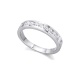 Alianza de oro blanco de 18 Kt con diamantes de 0,34 ct