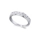 Alianza de oro blanco de 18 Kt con diamantes de 0,80 ct