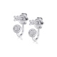 Pendientes de oro blanco de 18 Kt con diamantes de 0,19 ct