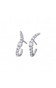 Pendientes de oro blanco de 18 Kt con diamantes de 0,47 ct