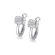 Pendientes de oro blanco de 18 Kt con diamantes de 0,16 ct