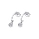 Pendientes de oro blanco de 18 Kt con diamantes de 0,07 ct