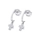 Pendientes de oro blanco de 18 Kt con diamantes de 0,10 ct