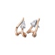 Pendientes de oro blanco y rosa de 18 Kt con diamantes de 0,44 ct