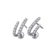 Pendientes de oro blanco de 18 Kt con diamantes de 0,50 ct