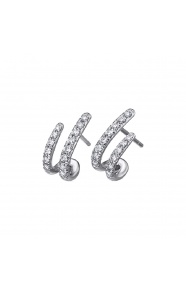 Pendientes de oro blanco de 18 Kt con diamantes de 0,50 ct