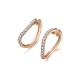 Pendientes de oro blanco y rosa de 18 Kt con diamantes de 0,47 ct