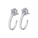Pendientes de oro blanco de 18 Kt con diamantes de 0,27 ct