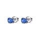 Pendientes de oro blanco de 18 Kt con zafiros