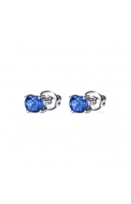 Pendientes de oro blanco de 18 Kt con zafiros