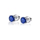 Pendientes de oro blanco de 18 Kt con zafiros