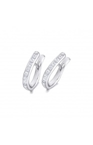 Pendientes de oro blanco de 18 Kt con diamantes de 0,62 ct