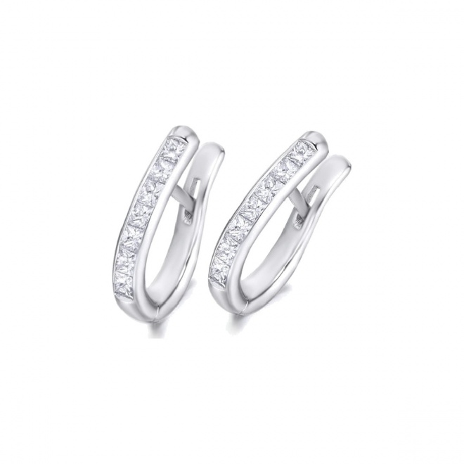 Pendientes de oro blanco de 18 Kt con diamantes de 0,62 ct
