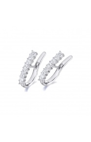 Pendientes de oro blanco de 18 Kt con diamantes de 1,08 ct