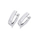 Pendientes de oro blanco de 18 Kt con diamantes de 0,70 ct