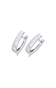 Pendientes de oro blanco de 18 Kt con diamantes de 0,70 ct