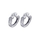 Pendientes de oro blanco de 18 Kt con diamantes de 0,31 ct