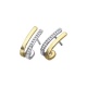 Pendientes de oro blanco y amarillo de 18 Kt con diamantes de 0,17 ct