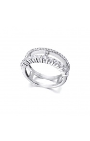 Anillo de oro blanco de 18 Kt con diamantes de 0,86 ct