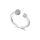 Anillo de oro blanco de 18 Kt con diamantes de 0,16 ct