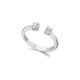 Anillo de oro blanco de 18 Kt con diamantes de 0,30 ct