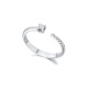 Anillo de oro blanco de 18 Kt con diamantes de 0,11 ct