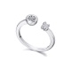 Anillo de oro blanco de 18 Kt con diamantes de 0,09 ct