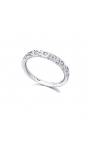 Anillo de oro blanco de 18 Kt con diamantes de 0,24 ct