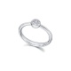 Anillo de oro blanco de 18 Kt con diamantes de 0,06 ct