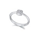 Anillo de oro blanco de 18 Kt con diamantes de 0,08 ct