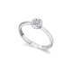 Anillo de oro blanco de 18 Kt con diamantes de 0,03 ct